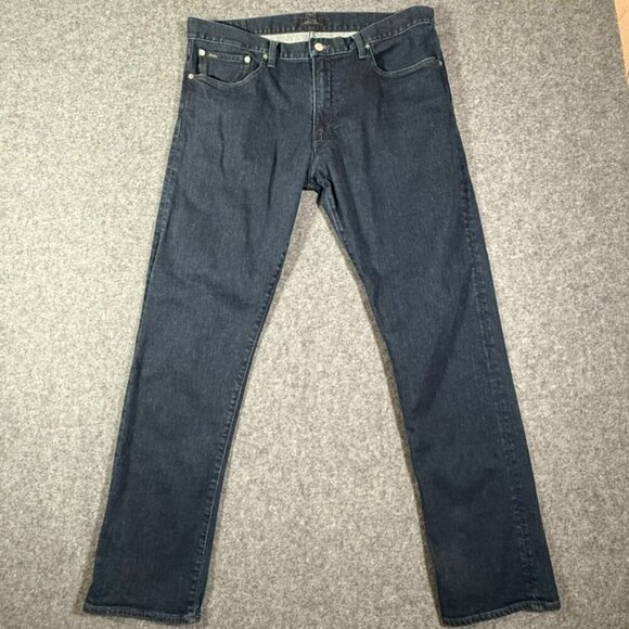 Polo Ralph Lauren Mens Hampton Relaxed Straight Jeans Sz 36x32 Dark Wash Stretch - Picture 1 of 13
